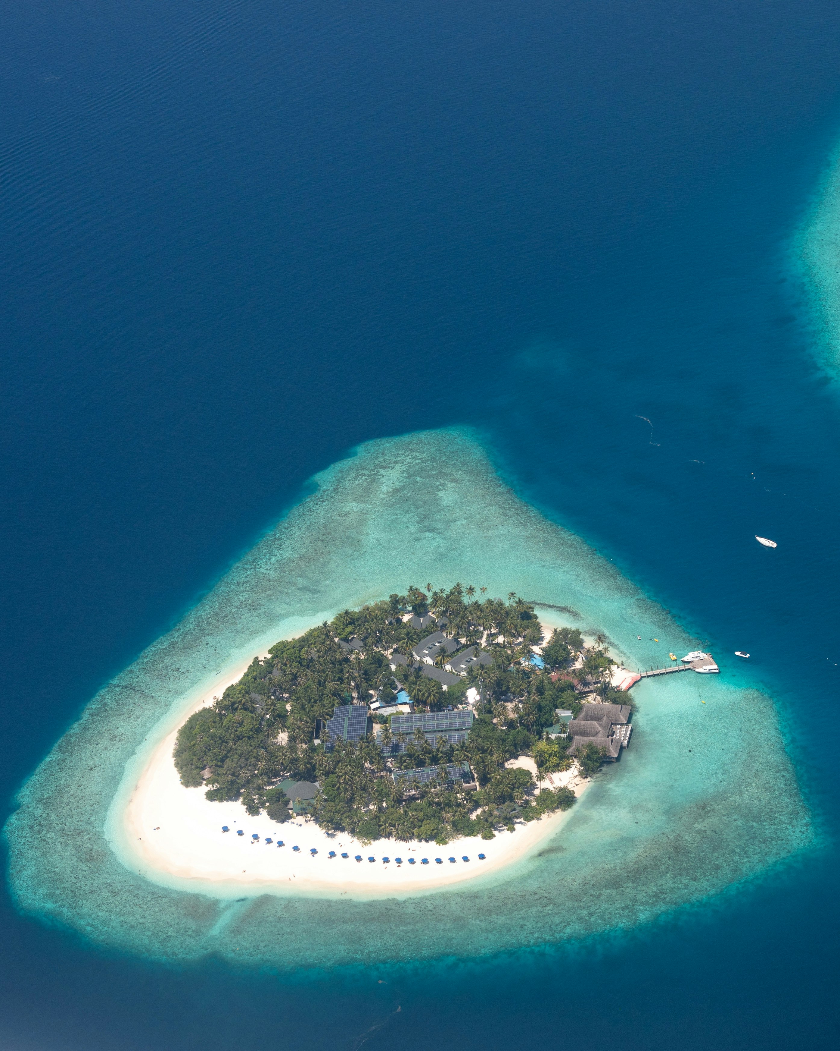 aerial photo of island